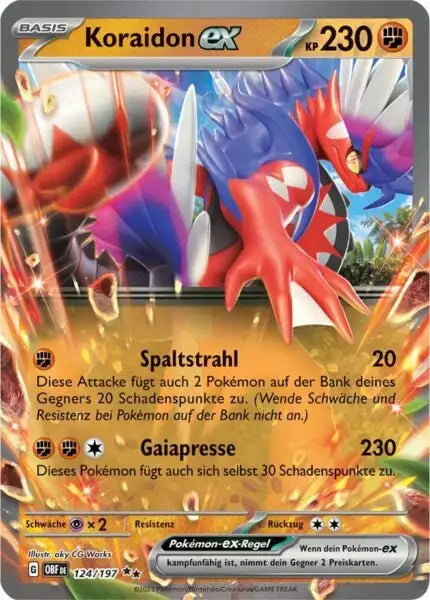 Koraidon ex 124/197 – Pokémon Obsidianflammen Karte