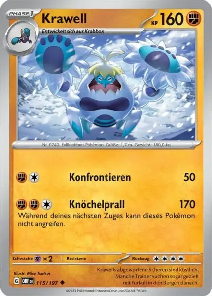Krawell 115/197 – Pokémon Obsidianflammen Karte