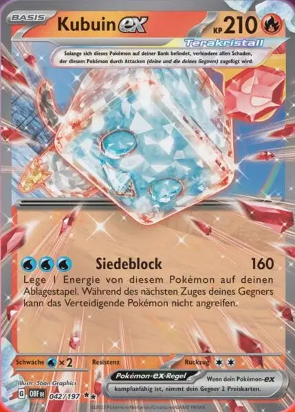 Kubuin ex 042/197 – Pokémon Obsidianflammen Karte