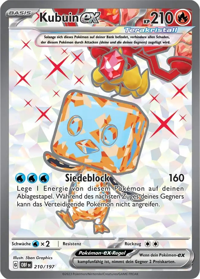 Kubuin ex 210/197 – Pokémon Obsidianflammen Karte