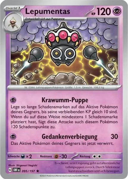 Lepumentas 095/197 – Pokémon Obsidianflammen Karte