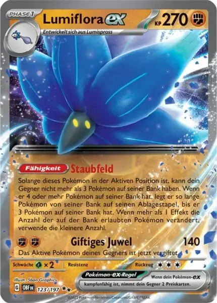 Lumiflora ex 123/197 – Pokémon Obsidianflammen Karte
