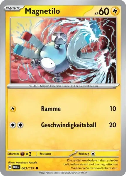 Magnetilo 063/197 – Pokémon Obsidianflammen Karte