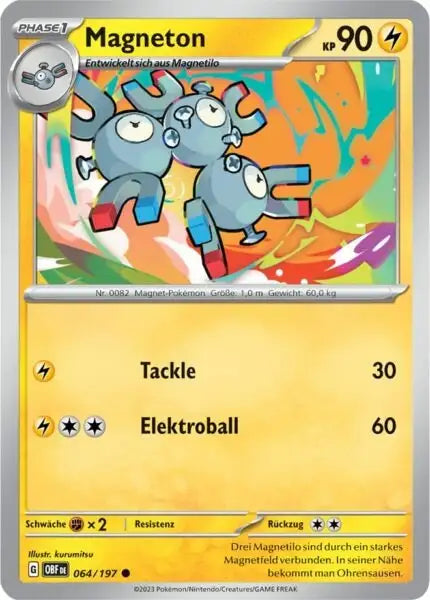 Magneton 064/197 – Pokémon Obsidianflammen Karte
