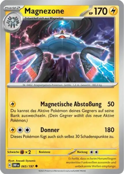 Magnezone 065/197 – Pokémon Obsidianflammen Karte