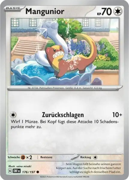Mangunior 176/197 – Pokémon Obsidianflammen Karte