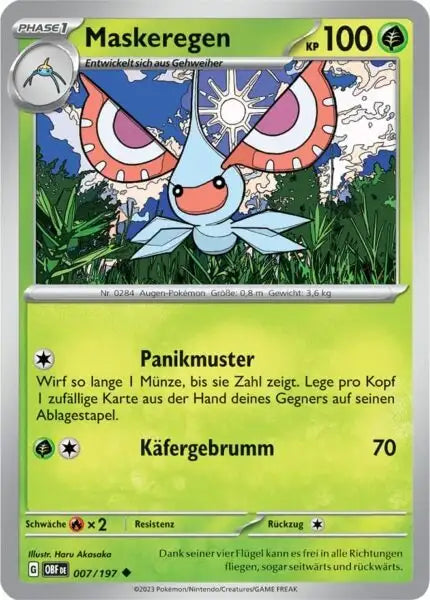 Maskeregen 007/197 – Pokémon Obsidianflammen Karte