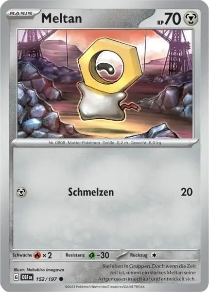 Meltan 152/197 – Pokémon Obsidianflammen Karte