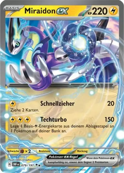 Miraidon ex 079/197 – Pokémon Obsidianflammen Karte