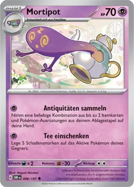 Mortipot 098/197 – Pokémon Obsidianflammen Karte