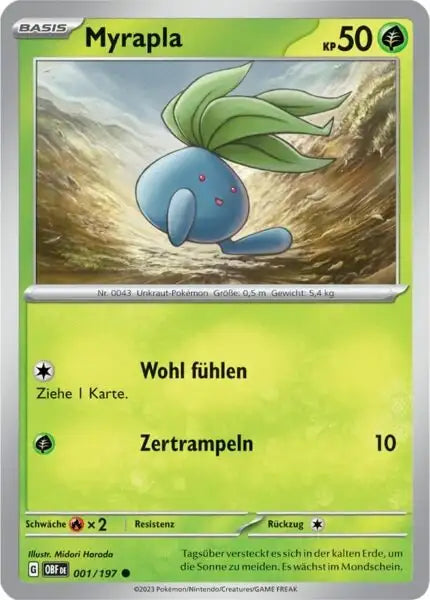 Myrapla 001/197 – Pokémon Obsidianflammen Karte