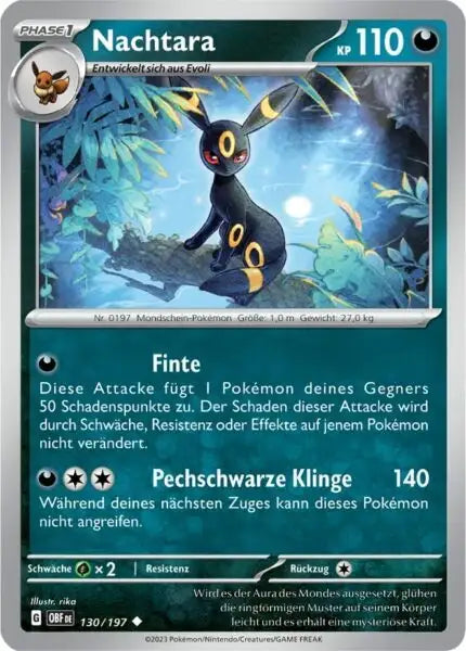 Nachtara 130/197 – Pokémon Obsidianflammen Karte