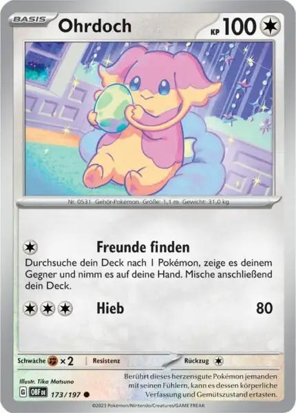 Ohrdoch 173/197 – Pokémon Obsidianflammen Karte