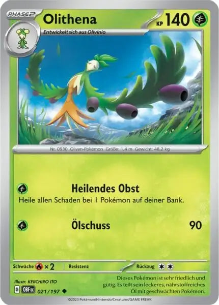 Olithena 021/197 – Pokémon Obsidianflammen Karte