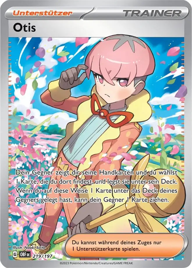 Otis 219/197 – Pokémon Obsidianflammen Karte