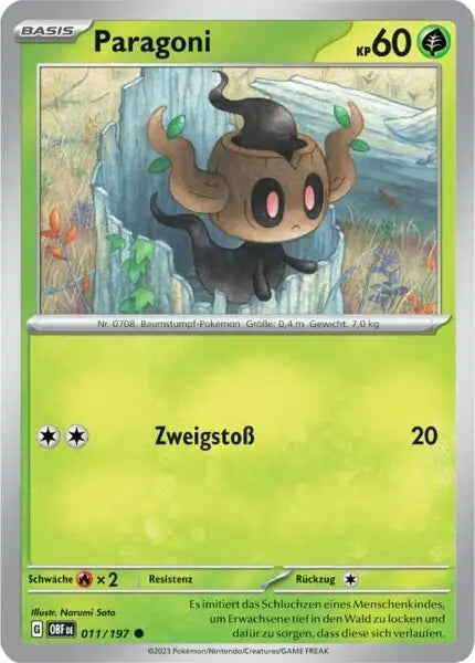 Paragoni 011/197 – Pokémon Obsidianflammen Karte