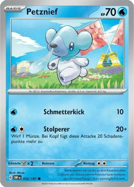 Petznief 053/197 – Pokémon Obsidianflammen Karte