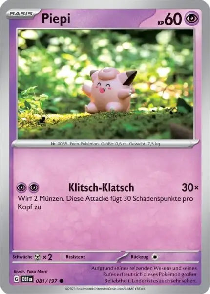Piepi 081/197 – Pokémon Obsidianflammen Karte