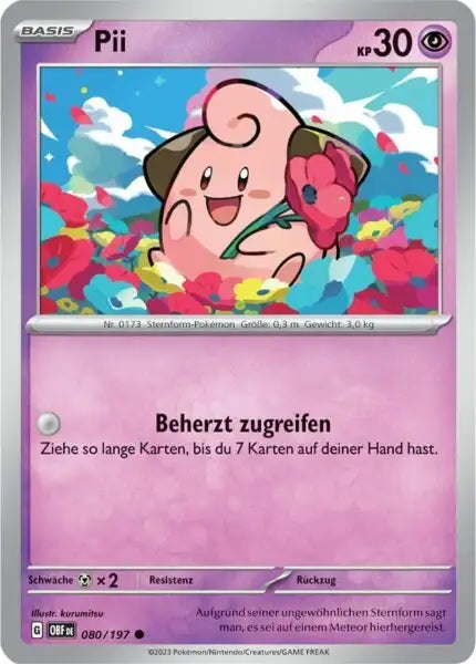 Pii 080/197 – Pokémon Obsidianflammen Karte
