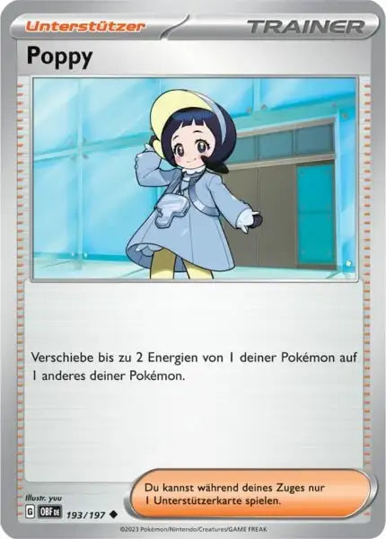 Poppy 193/197 – Pokémon Obsidianflammen Karte