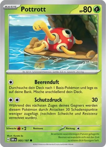 Pottrott 005/197 – Pokémon Obsidianflammen Karte