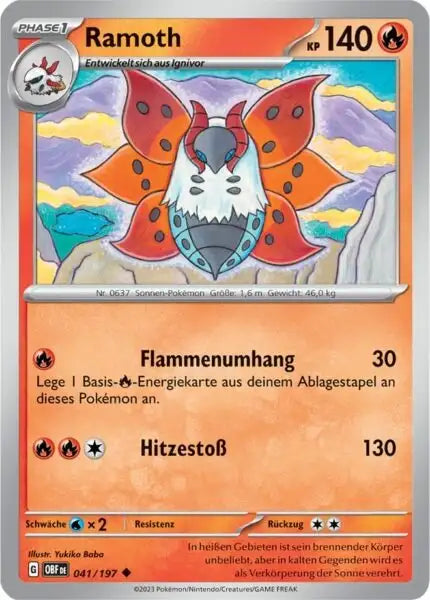 Ramoth 041/197 – Pokémon Obsidianflammen Karte