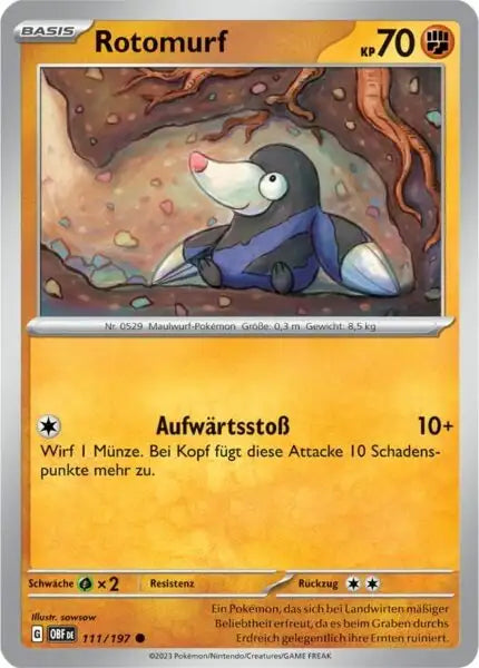 Rotomurf 111/197 – Pokémon Obsidianflammen Karte
