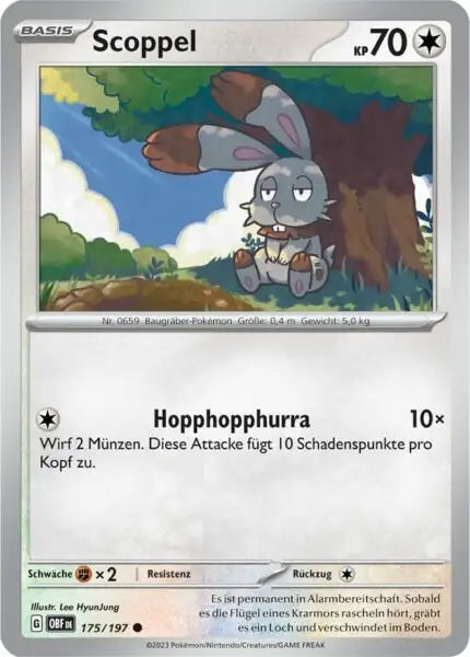 Scoppel 175/197 – Pokémon Obsidianflammen Karte