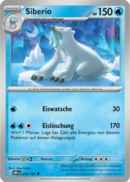 Siberio 054/197 – Pokémon Obsidianflammen Karte