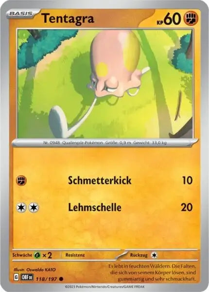 Tentagra 118/197 – Pokémon Obsidianflammen Karte