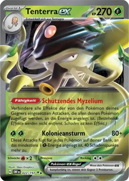Tenterra ex 022/197 – Pokémon Obsidianflammen Karte