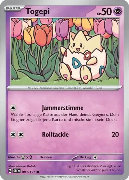 Togepi 083/197 – Pokémon Obsidianflammen Karte