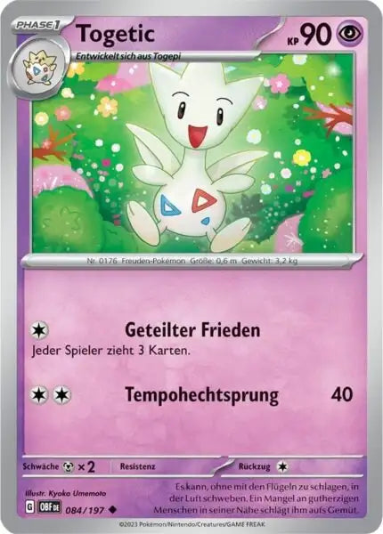 Togetic 084/197 – Pokémon Obsidianflammen Karte