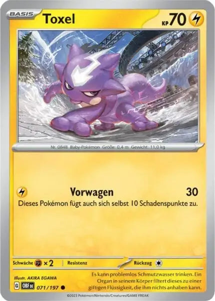 Toxel 071/197 – Pokémon Obsidianflammen Karte