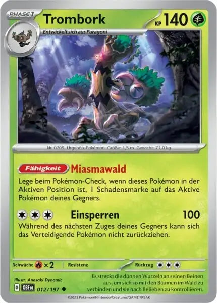 Trombork 012/197 – Pokémon Obsidianflammen Karte