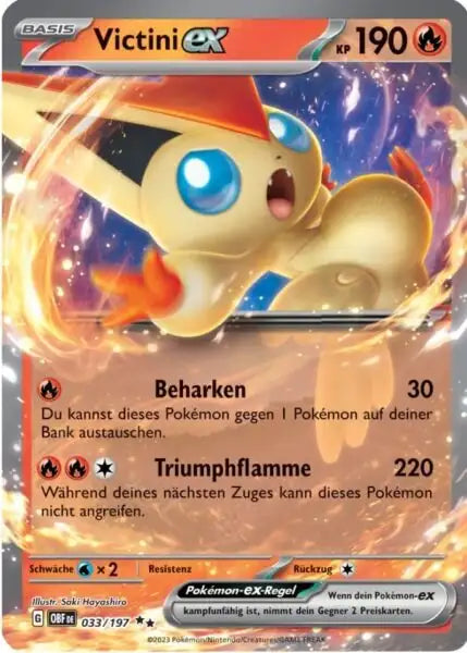 Victini ex 033/197 – Pokémon Obsidianflammen Karte