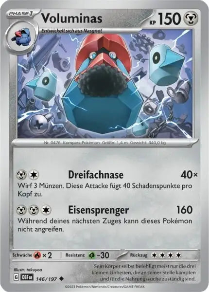 Voluminas 146/197 – Pokémon Obsidianflammen Karte