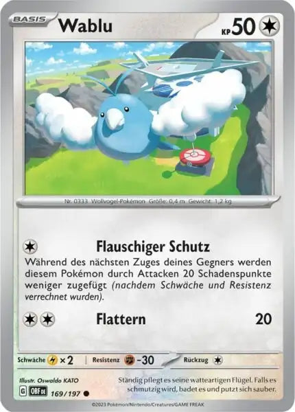 Wablu 169/197 – Pokémon Obsidianflammen Karte