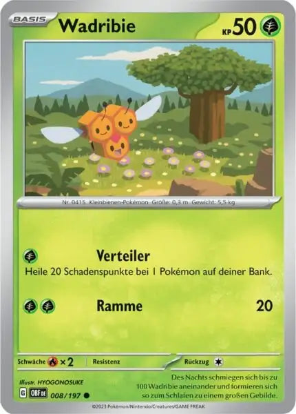 Wadribie 008/197 – Pokémon Obsidianflammen Karte