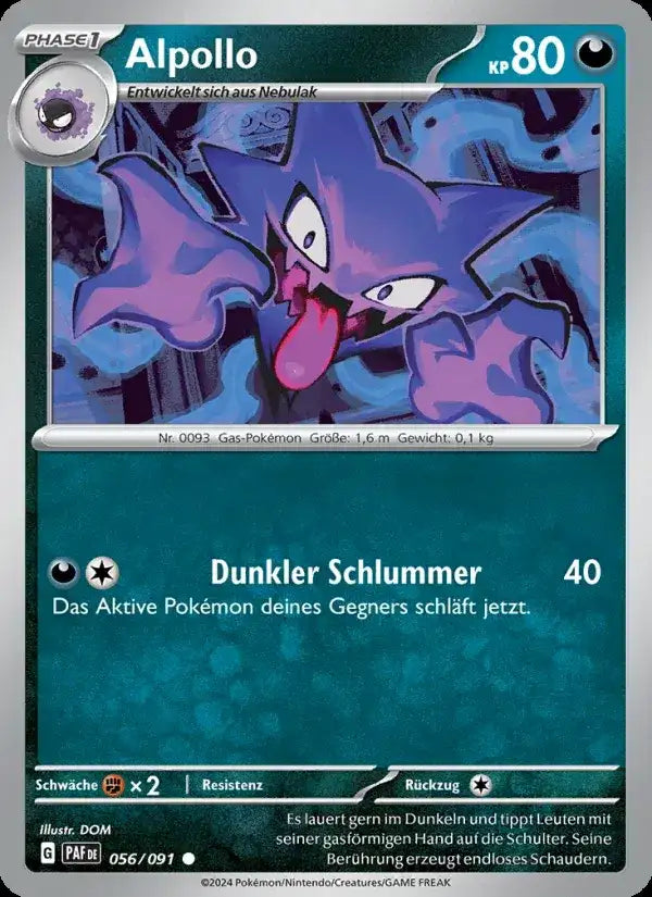 Alpollo 056/091 – Pokémon Paldeas Schicksale Karte