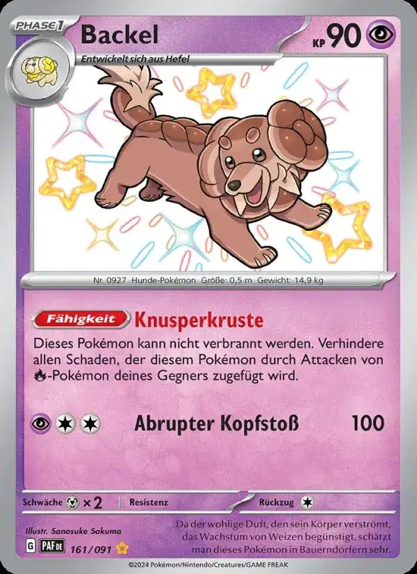 Backel 161/091 – Pokémon Paldeas Schicksale Karte
