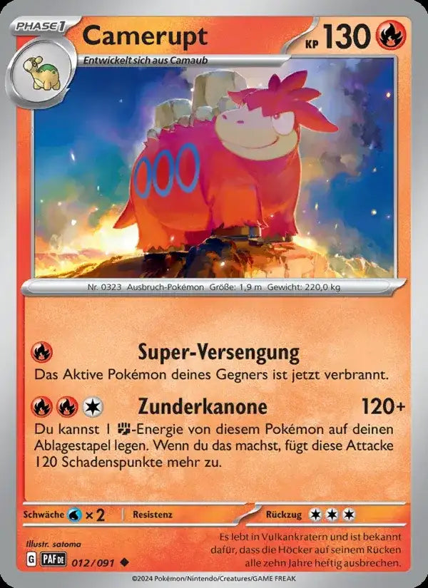 Camerupt 012/091 – Pokémon Paldeas Schicksale Karte