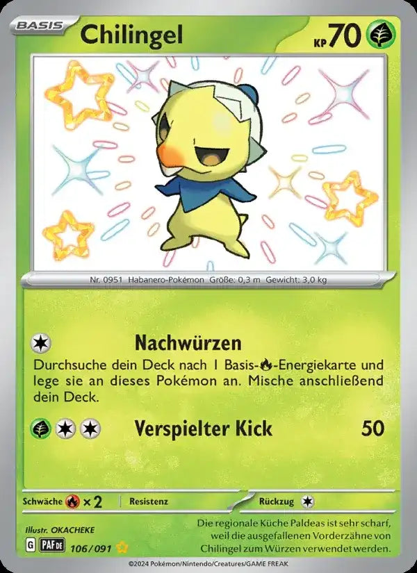 Chilingel 106/091 – Pokémon Paldeas Schicksale Karte