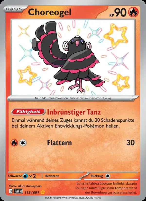 Choreogel 113/091 – Pokémon Paldeas Schicksale Karte