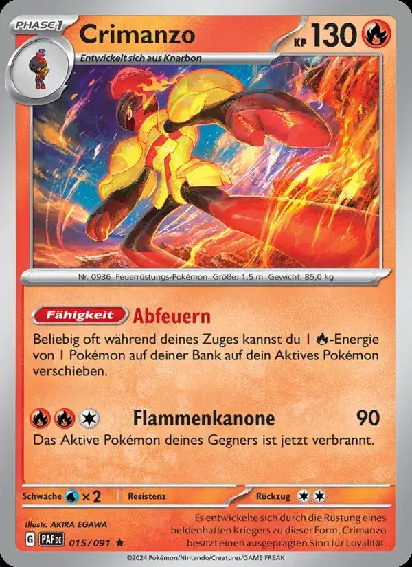 Crimanzo 015/091 – Pokémon Paldeas Schicksale Karte