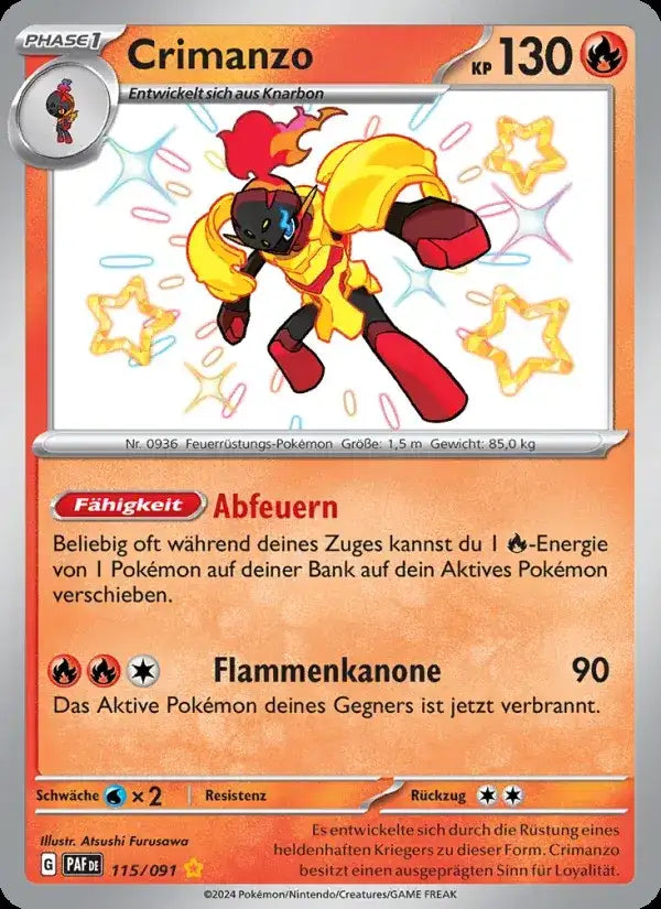 Crimanzo 115/091 – Pokémon Paldeas Schicksale Karte