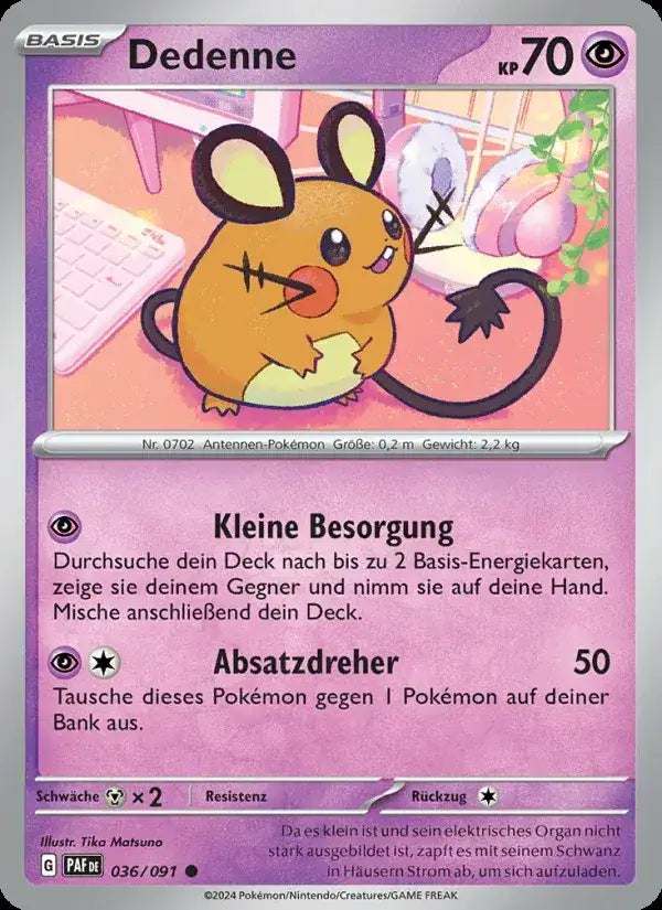 Dedenne 036/091 – Pokémon Paldeas Schicksale Karte