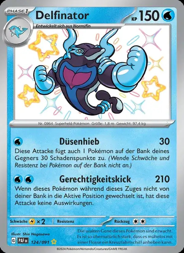 Delfinator 124/091 – Pokémon Paldeas Schicksale Karte