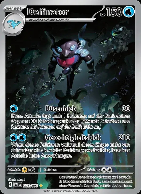 Delfinator 225/091 – Pokémon Paldeas Schicksale Karte