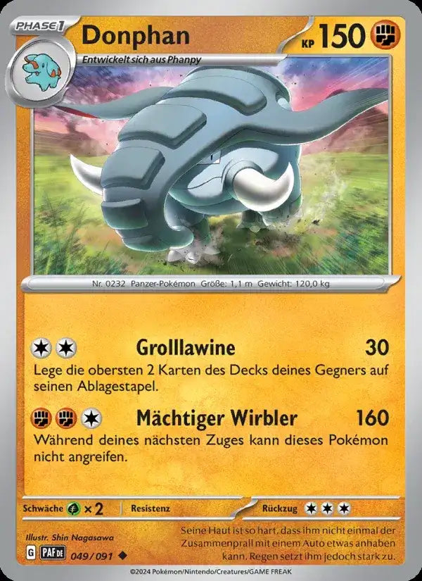 Donphan 049/091 – Pokémon Paldeas Schicksale Karte